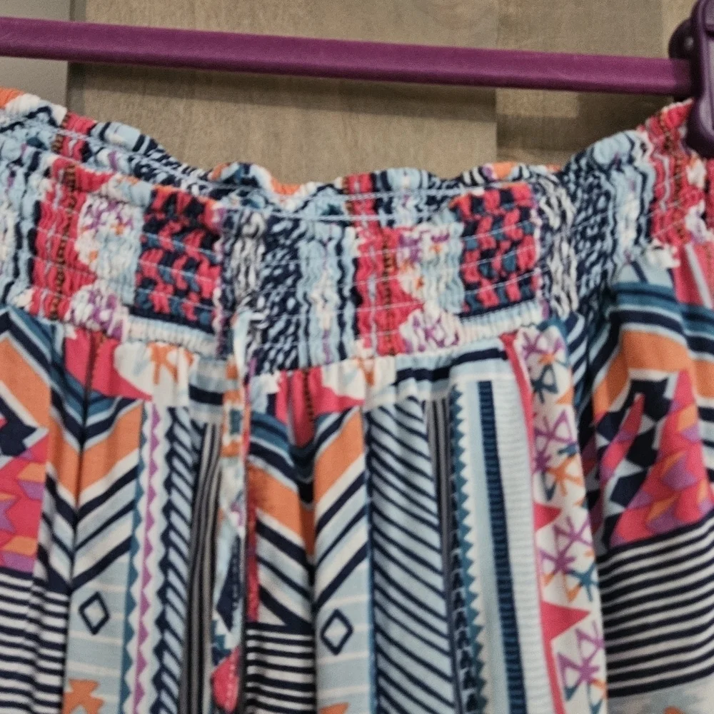 Vera Bradley Geometric Print Lounge Set Tank & Shorts Rayon Size M